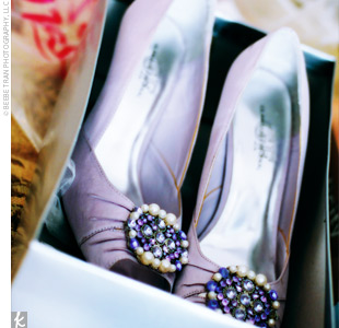 Rainbow wedding theme Inspiration needed please, Kept Elegant :  wedding rainbow theme wedding bridesmaid dresses dress cake shoes bouquet ideas inspiration Lilac Shoes