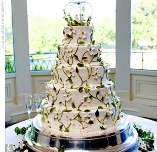 Rainbow wedding theme Inspiration needed please, Kept Elegant :  wedding rainbow theme wedding bridesmaid dresses dress cake shoes bouquet ideas inspiration Rainbow Flowers Cake