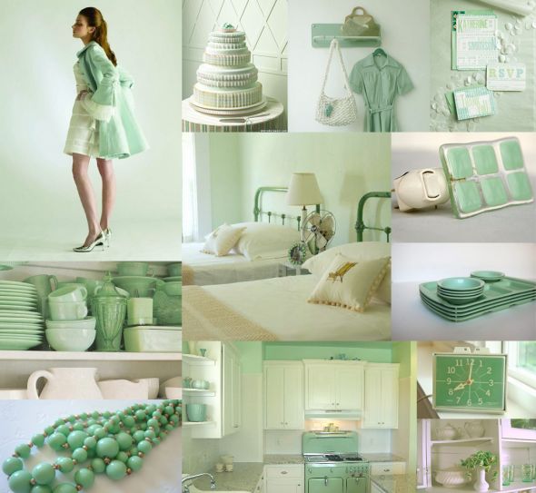 Color Issues :  wedding green blue brown placemats table settings decor Seafoam Green And White Wedding Inspiration Board