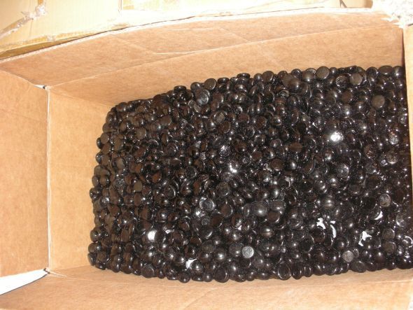 I have 75lb of black crystal beads for sale asking 65 for them