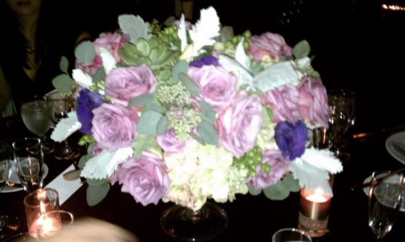Anyone else's colors green and purple wedding green purple Centerpiece