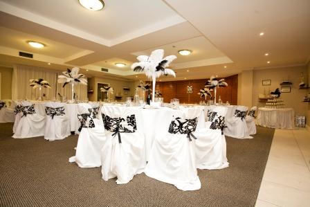 wedding damask ostrich feathers reception decorations vases inspiration 