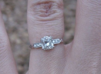 My E-Ring...Gorgeous Round Brilliant Solitaire...SHOW ME YOUR BANDS!! :  wedding ring diamond solitaire tiffany setting Topview2