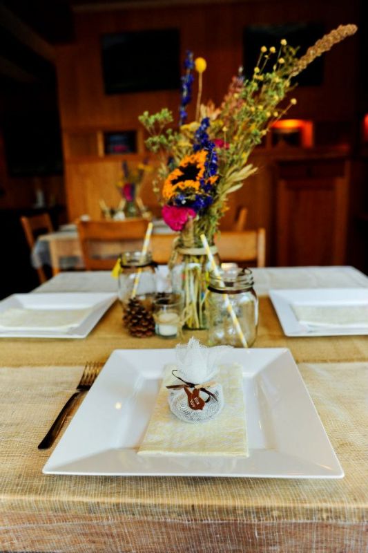 Rustic DIY Wedding 8.18.11 (Pics) :  wedding rustic diy nature mason jars burlap forest simple casual lodge adirondack upstate new york 308965 10100230026077848 15721763 46913829 592198403 N