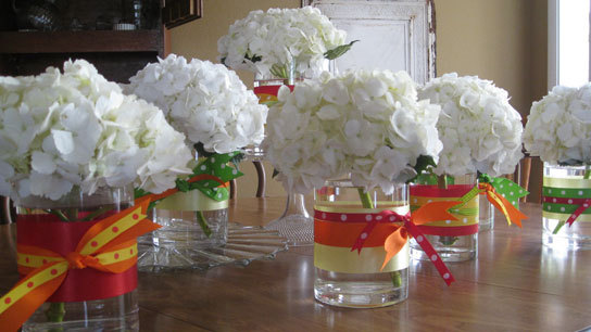 wedding diy flowers centerpieces Hydragena Centerpieces