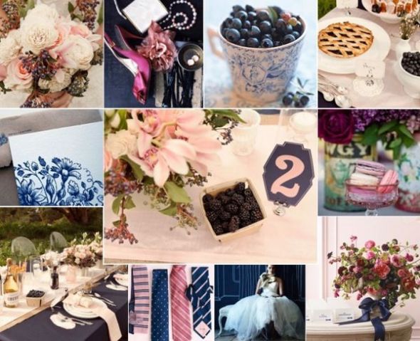 wedding colors Navy Pink Inspiration Board Style Notes Camille