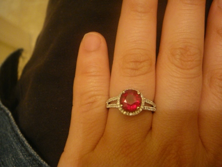 Can I see your nondiamond engagement ring and any sapphire ring advice welcomed! :  wedding sapphire ering blue diamond DSC00715