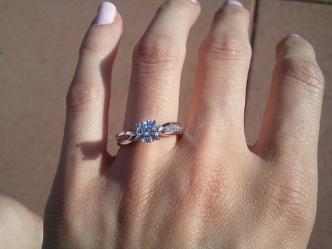 How many carats on a 4.25 - 4.5 skinny small finger please? : wedding ring engagement carat finger Ring