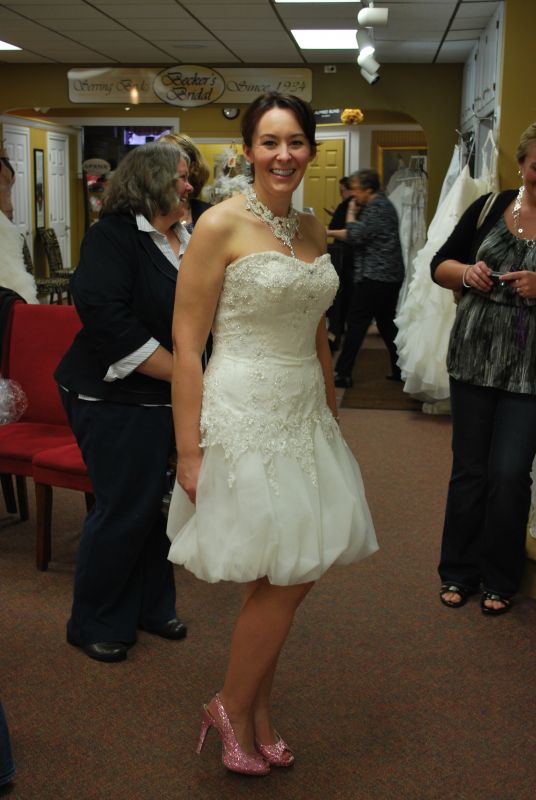 Anyone wearing a David Tutera Dress???  I love mine!! :  wedding david tutera dress princess two in one DSC 0272