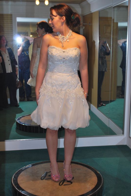Anyone wearing a David Tutera Dress???  I love mine!! :  wedding david tutera dress princess two in one DSC 0277