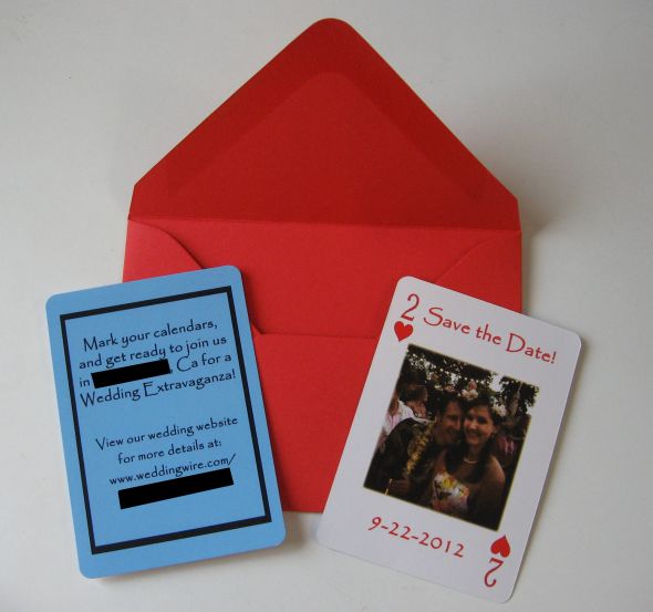 Playing Card Save The Dates- Alice i