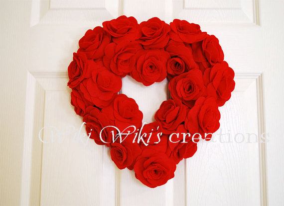 VALENTINES WEDDING! Romance is in the air. (pic heavy) :  wedding valentines wedding romance romantic classic valentine roses pink Flower Wreath