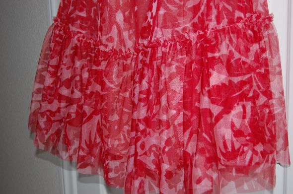 Rehearsal dress- BCBG size small 4-6, strapless, red/coral $60 :  wedding DSC 1040