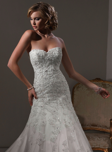 Whats your favorite type of weddingdress! :  wedding weddingbee dress beehive fashion beauty 20 1 30 1 40 1 waiting wedding weddingdress money photo Maggie Sorento Betrice Dress Close Up