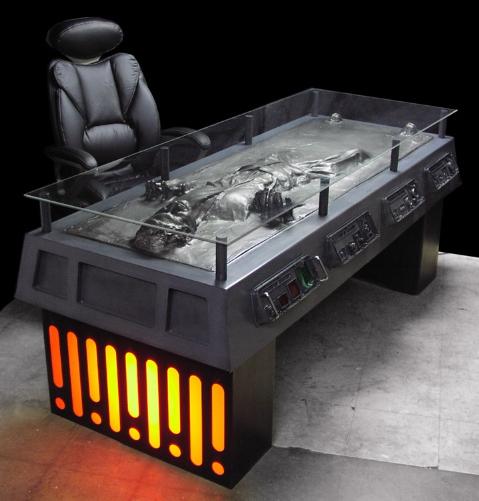 Star wars themed office-ideas needed :  wedding Han Solo Desk