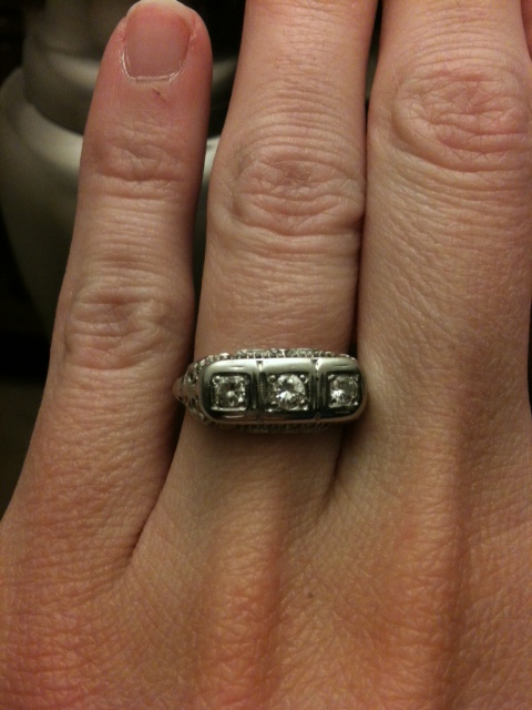 How amazing is this ring!? (Art Deco Ring) :  wedding ring art deco waiting Ring Top