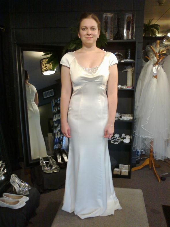 Which dress looks better? Pics included. :  wedding wedding help dresses dress which one pictures pics 10282011082 001