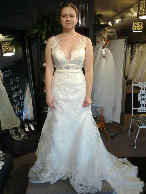 Which dress looks better? Pics included. :  wedding wedding help dresses dress which one pictures pics Lacefront