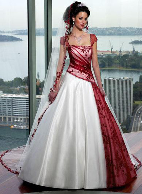 Ugliest Normal Dress in your opinion wedding Red White Wedding Dress 7