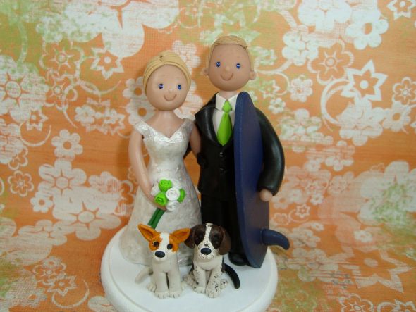 our cake topper is it cute wedding cake topper Image