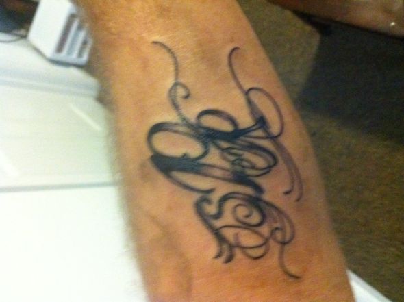I Got My Tattoo for the Wedding!!!!!!!!!!!!!!! :  wedding tattoo wedding one week matching monogram Stevens SPR