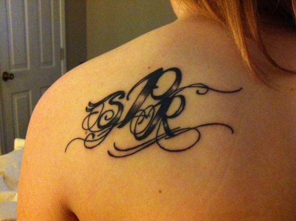 I Got My Tattoo for the Wedding!!!!!!!!!!!!!!! :  wedding tattoo wedding one week matching monogram Photo 3