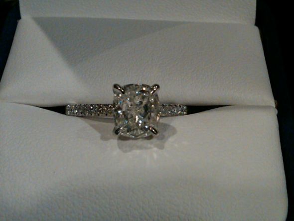 The long wait is over!! :  wedding cushion pave band solitaire henri daussi IMG 20111126 00035