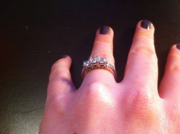 Past present future engagement ring? Anyone? :  wedding Engagement Ring   3 Hearts