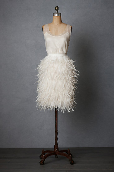 Short Reception Dress!! Need ideas!!! : wedding short dress feathers bling ruffle sexy reception dress change 2nd dress BHLDN