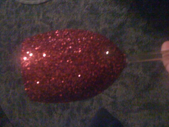 Glitter Wine Glass Candle Holders : wedding candles diy glitter bling red wine glass cheap recycle reception IMG 0626