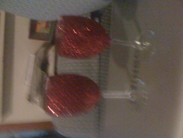 Glitter Wine Glass Candle Holders : wedding candles diy glitter bling red wine glass cheap recycle reception IMG 0627