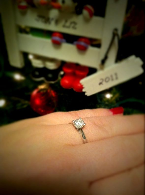 Pics of your Ring and Favorite Ornaments! :  wedding engaged engagement ring rings christmas xmas x mas diamond holidays tree ornament Christmas Ring
