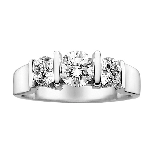 JUST ORDERED MY ERING!! Let's see your 3 stone erings!! :  wedding ering moissanite moissaniteco white gold three stone 1 halo Wedding Ring1