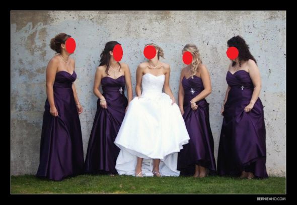 Does anyone have real life pictures of Alfred Angelo Bridesmaid Dress 7166 ?? :  wedding alfred angelo 7166 1 purple lavender Bm