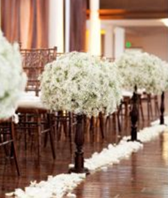 Babysbreath poof versus hydrangea ball........HELP!!!! : wedding flowers centerpieces wedding ceremony reception white hydrangea babys breath roses help Babys Breath1