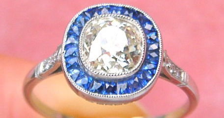 Help figuring out band for e-ring with sapphire halo!!! Pictures? :  wedding halo engagement ring wedding band sapphire help ideas picture advice ERing