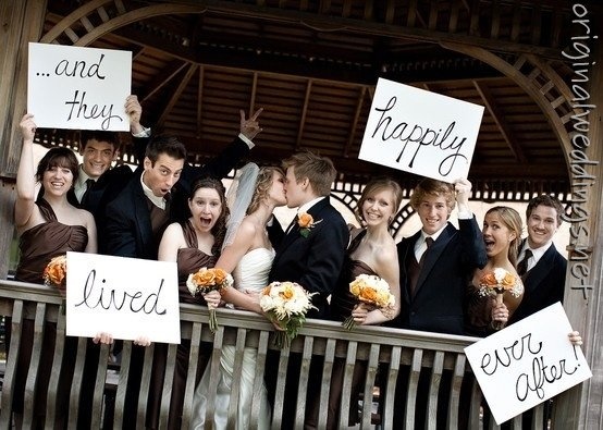 DIY Signs for pictures with bridal party | Weddingbee Photo Gallery