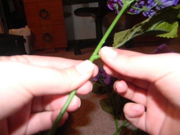 Bridal bouquet instructions on using silk flowers.