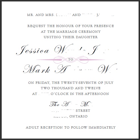 Wedding Reception Card Wording With Cocktail Hour