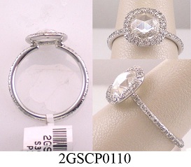 Wedding band ideas for halo e-ring? (PICS) :  wedding e ring wedding band fred leighton rose cut halo diamond E Ring2