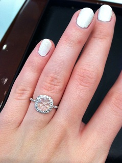 Wedding band ideas for halo e-ring? (PICS) :  wedding e ring wedding band fred leighton rose cut halo diamond E Ring