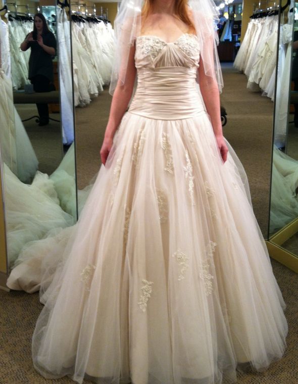 Which dress, bees? : wedding maggie sottero chardonnay sincerity sincerity 3621 Maggie