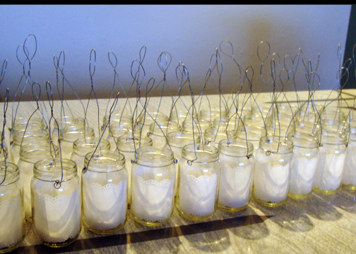 40 hanging glass votive holders - $50 :  wedding led lights hanging votive candles glass votive holders 1 Hanging Glass Wire Votive Holders