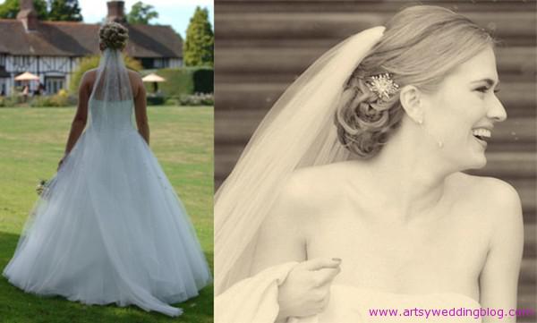 Updo with veil :  wedding Veil