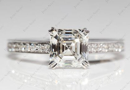 Heirloom Petite Cathedral Pavé Diamond Engagement Ring : wedding pave cathedral blue nile heirloom petite thin band solitaire My Ring
