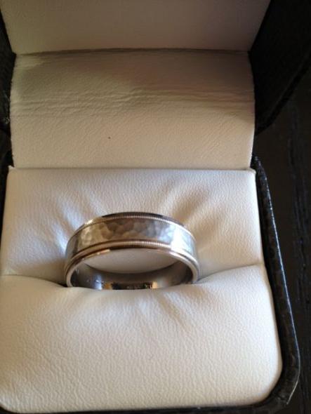 Post your man's wedding band :  wedding mens wedding band wedding band band white gold platinum tungsten carbide yellow gold 1 Photo13