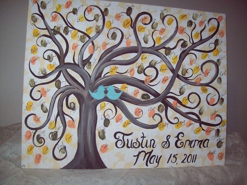 HELP!!! NEED A GUEST BOOK ASAP! :  wedding guestbook guest book tree urgent etsy thumbprint Rieder