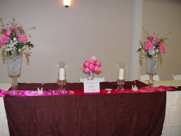My wedding was Ivory brown and fushia hot pink