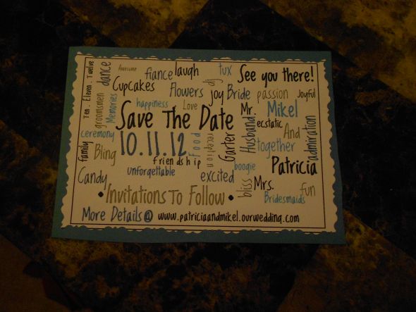Diy word smash save the date