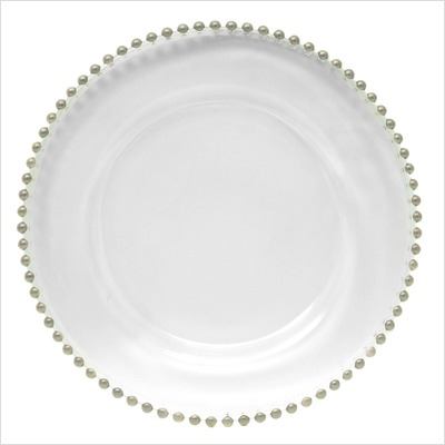 Cheap Charger Plate Rentals! :  wedding charger plates rental beaded chargers Glass Beaded Charger